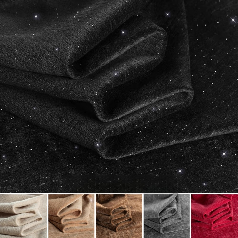 Sewing Thread In Textile - Starry Sky Glitter Silver Thread Chenille