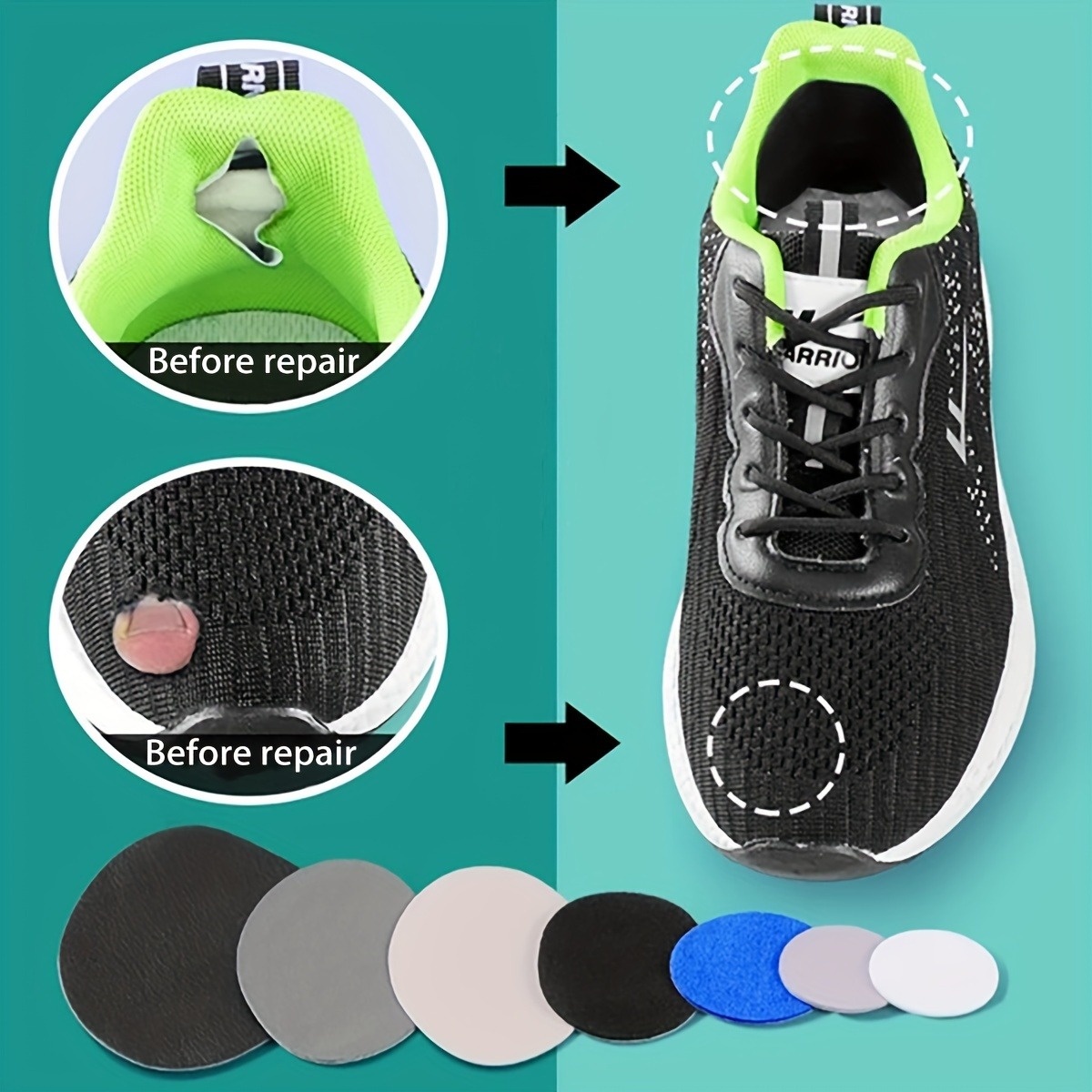 6 Pcs Self-Adhesive Shoe Patch - Sewing Repair 评论和价格