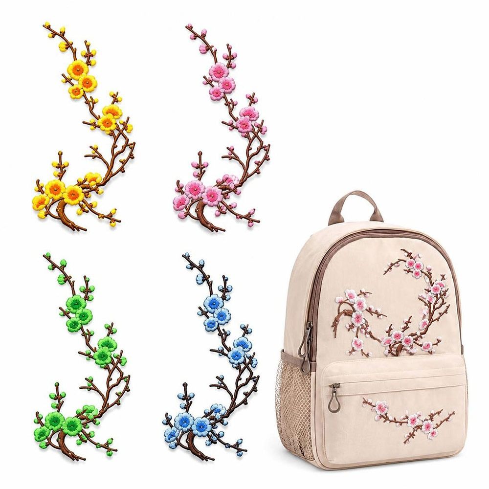 DIY Cherry Blossom Iron On Pat - Textile For Sewing 评论和价格