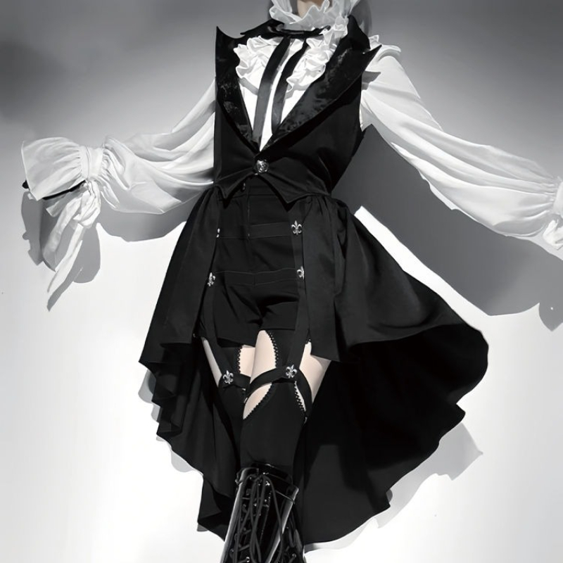 Lolita 3 Piece Sets Women Flar - Sewing Vest 评论和价格
