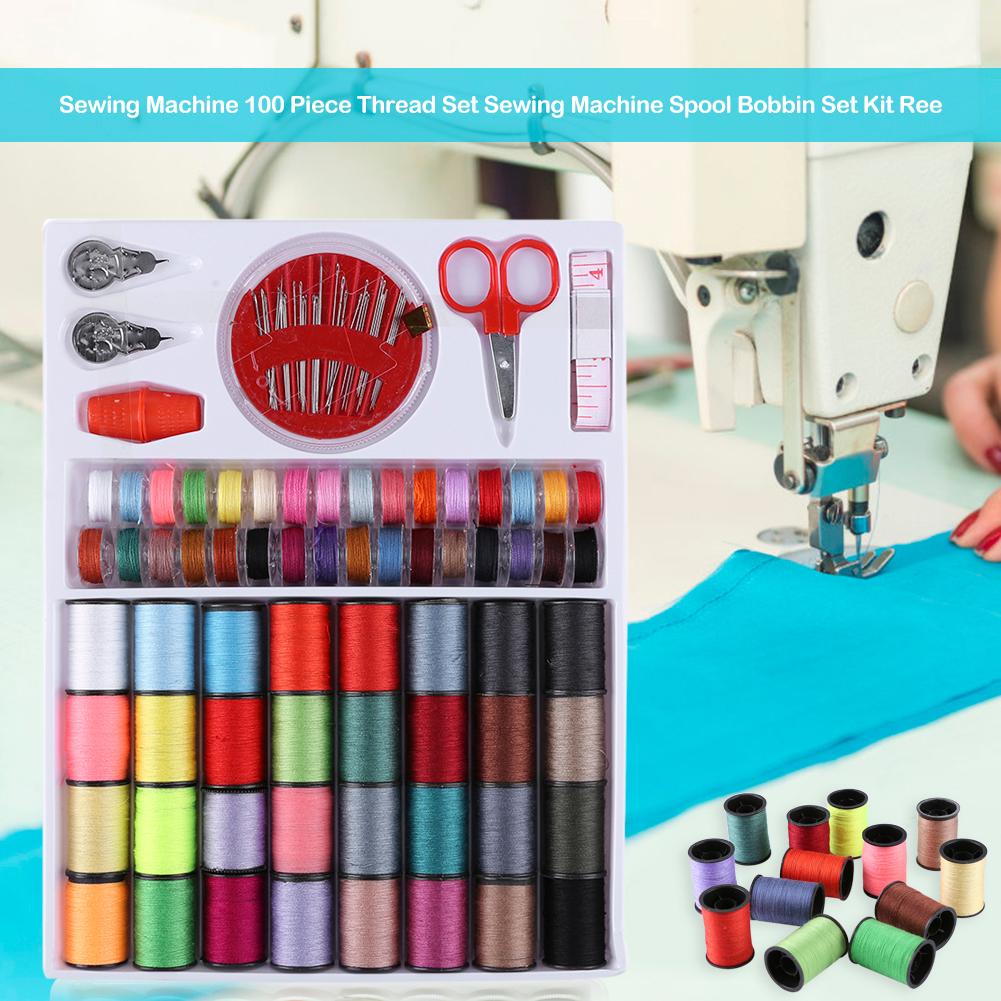 100Pcs Sewing Thread Set with  - Sewing Thimble Metal 评论和价格