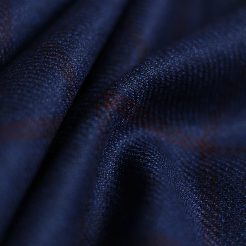 Redraspberry Blue Plaid Worste - Sewing Tweed Fabric 评论和价格