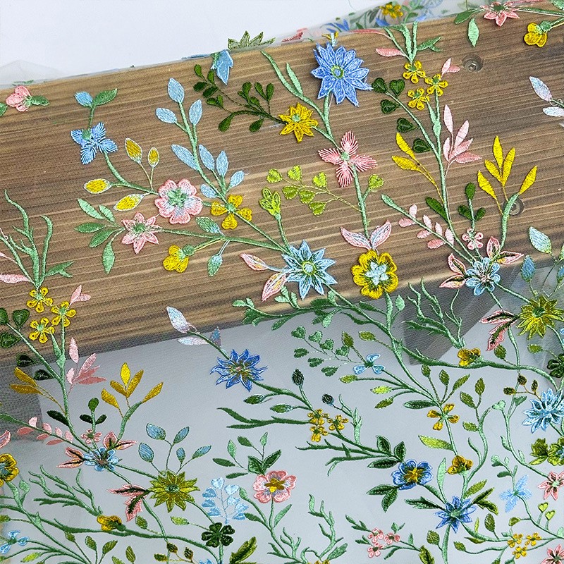 90x130cm Floral Vine Embroider - Textile For Sewing 评论和价格