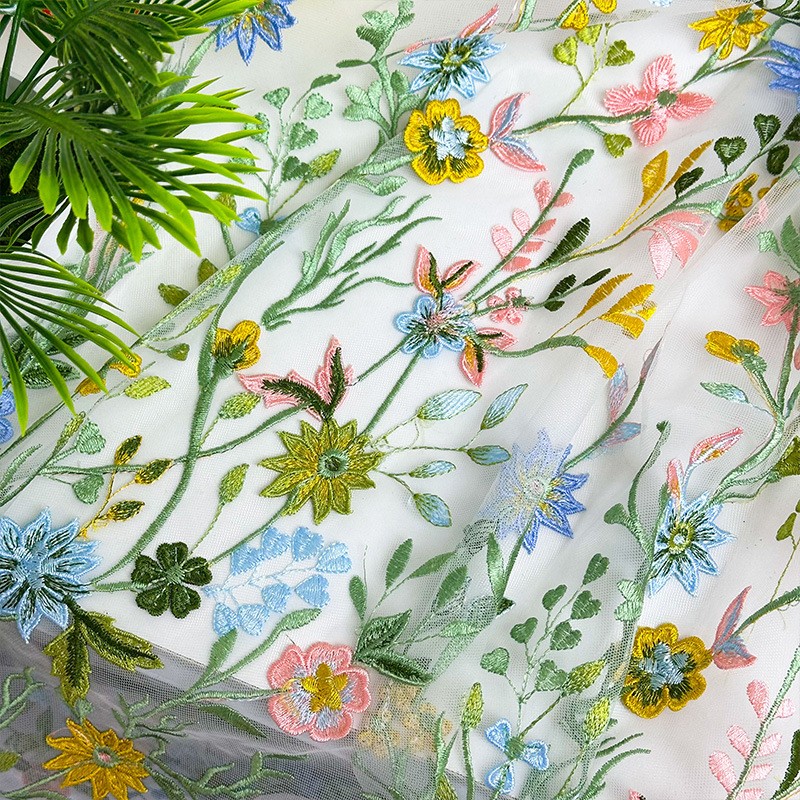 90x130cm Floral Vine Embroider - Textile For Sewing 评论和价格