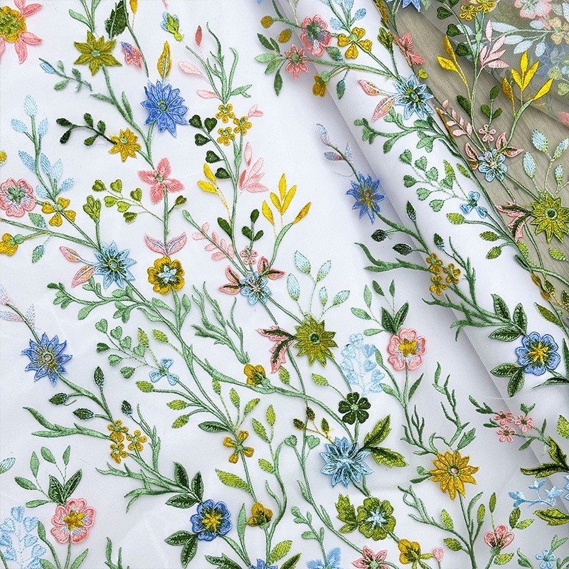 90x130cm Floral Vine Embroider - Textile For Sewing 评论和价格
