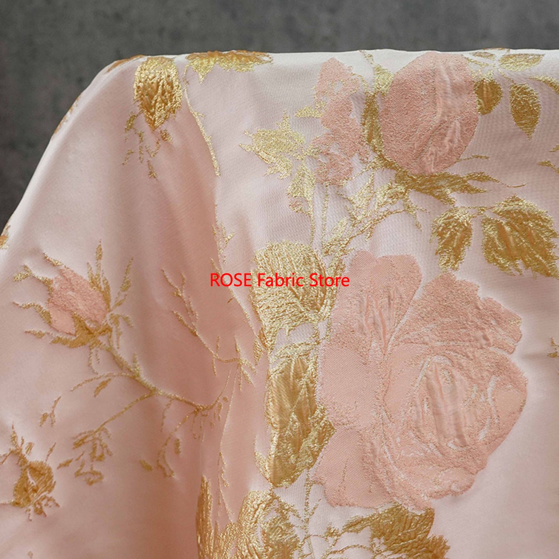 1 meter 3D Relief Gold Silk Fl - Sewing Vest 评论和价格