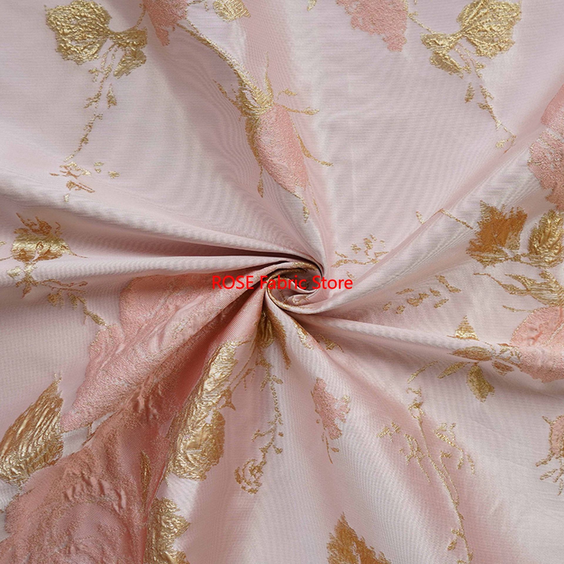 1 meter 3D Relief Gold Silk Fl - Sewing Vest 评论和价格