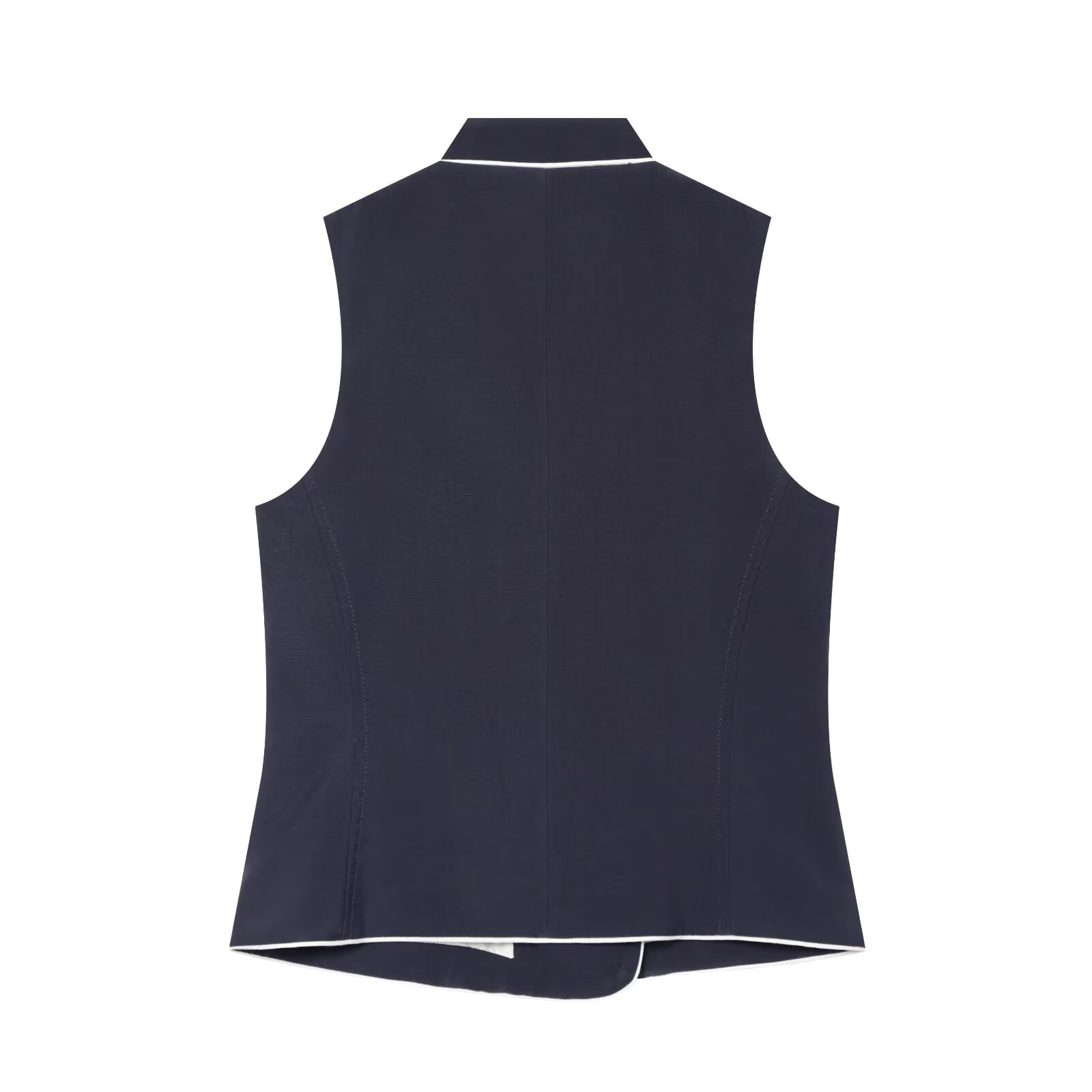 BSAY Women Contrast Stand Coll - Sewing Vest 评论和价格