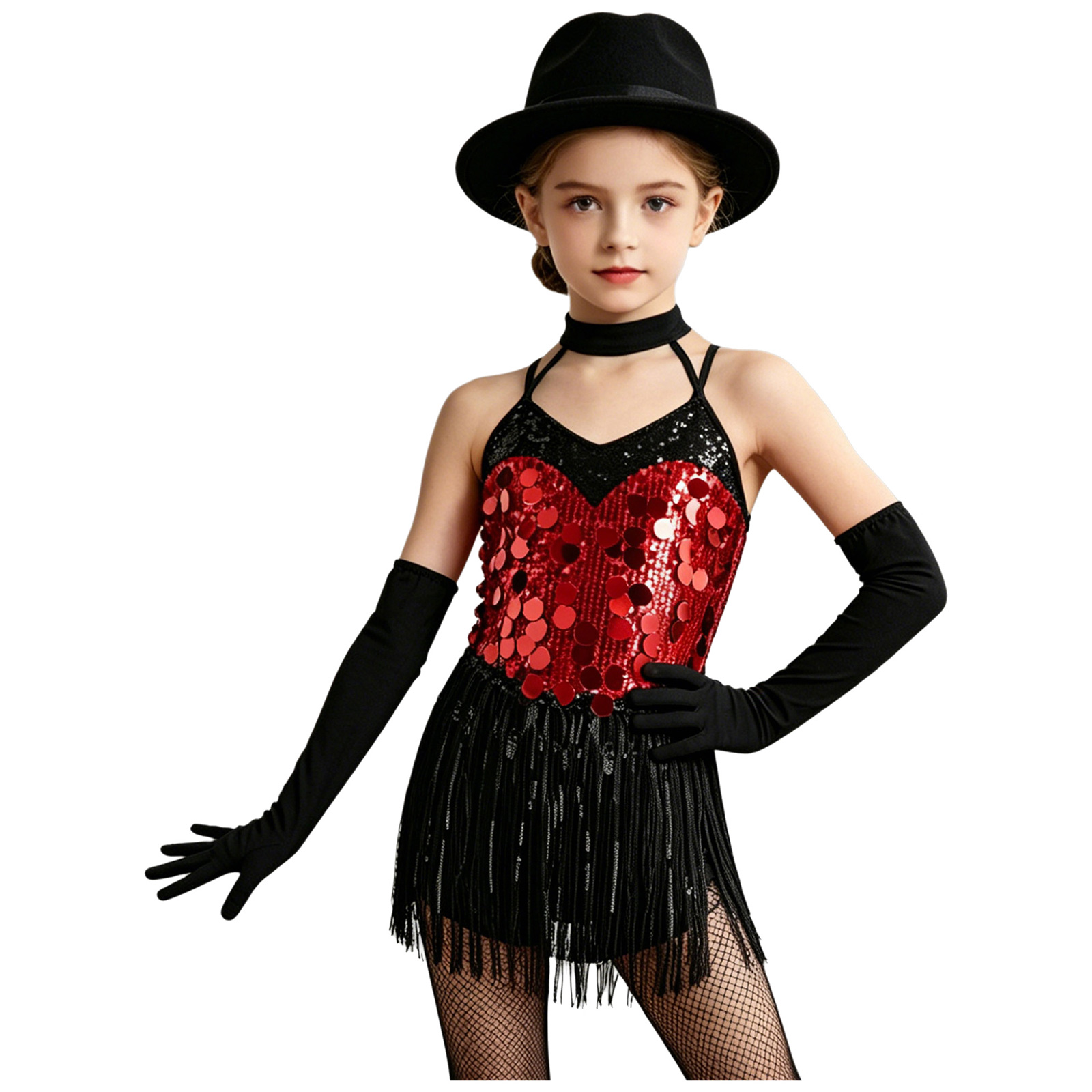 Kids Girls Tassels Latin Dance - Sewing Vest 评论和价格