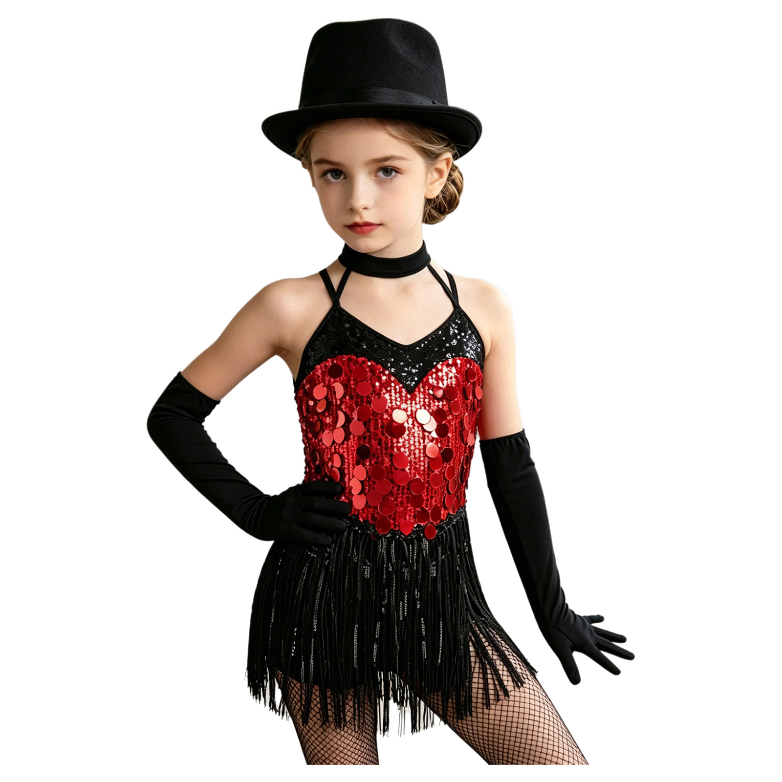 Kids Girls Tassels Latin Dance - Sewing Vest 评论和价格