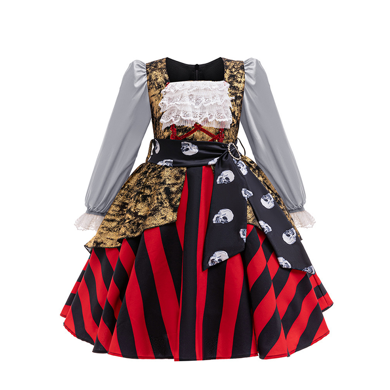 Kids Pirate Couple Costume Set - Sewing Vest 评论和价格