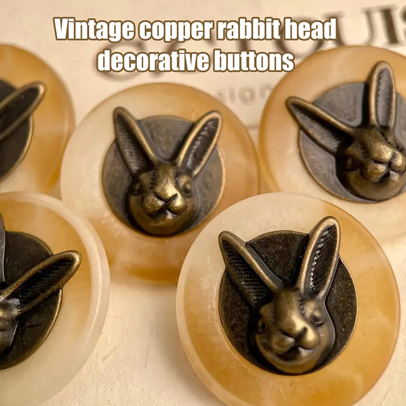 10pcs 25mm Vintage Copper Rabb - Textile For Sewing 评论和价格