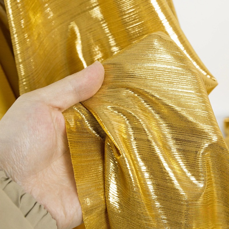 Golden Yellow Ribbed Knit Fabr - Sewing Knit 评论和价格