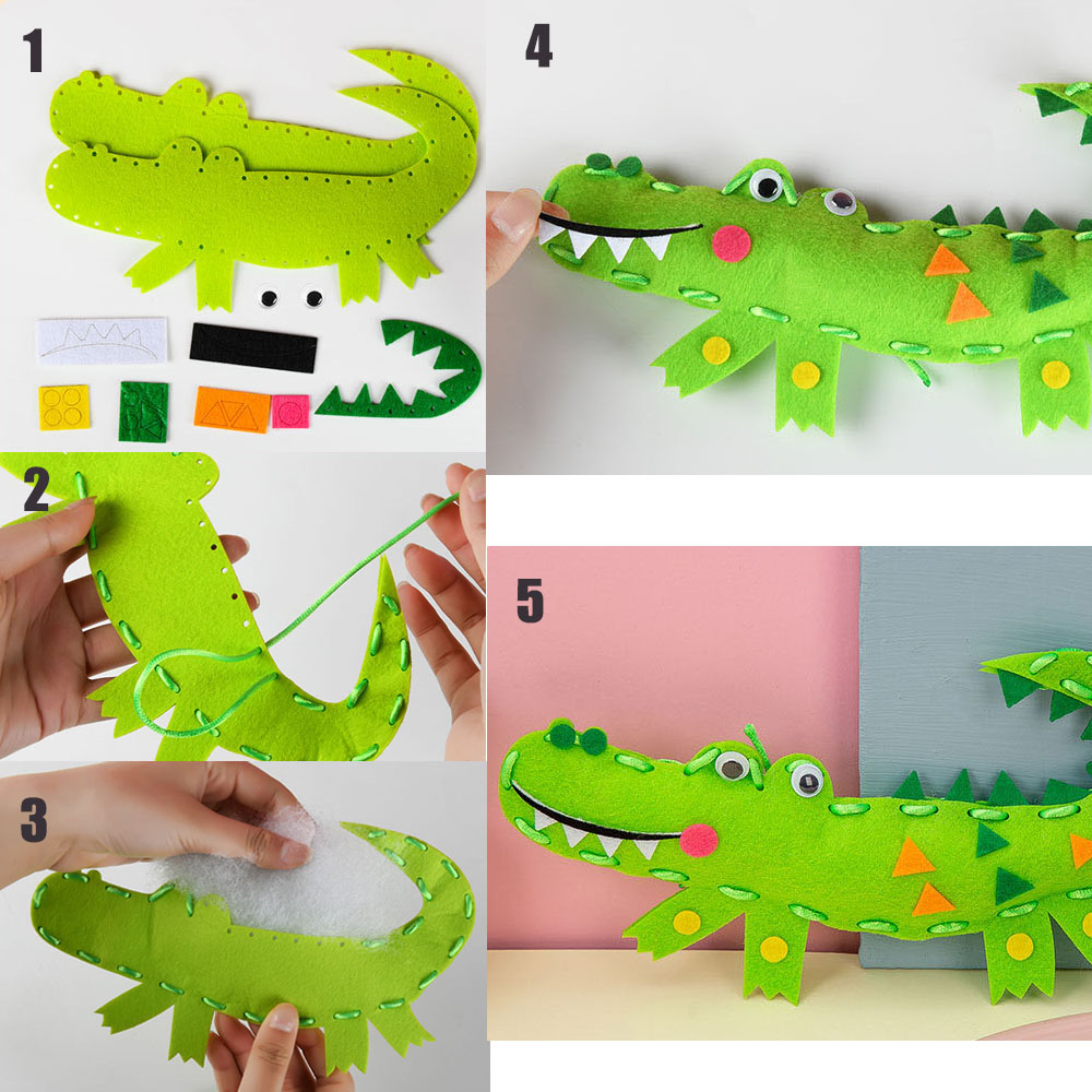 Cartoon Animal Sewing Craft Ki - Textile Sewing Kit 评论和价格