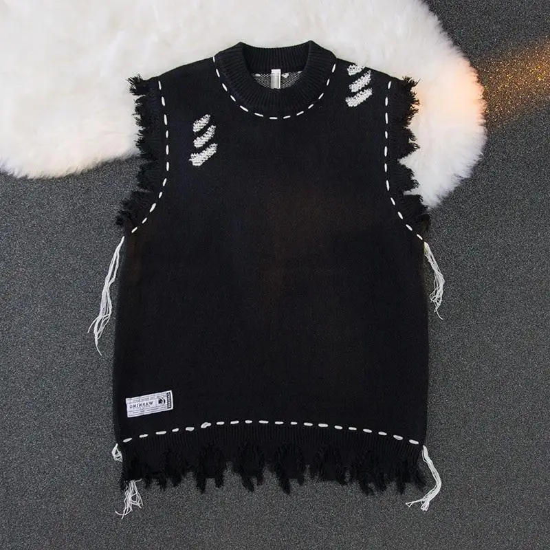 Knitted Sweaters for Men Hippi - Sewing Vest 评论和价格