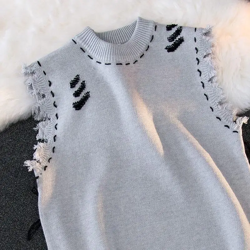 Knitted Sweaters for Men Hippi - Sewing Vest 评论和价格