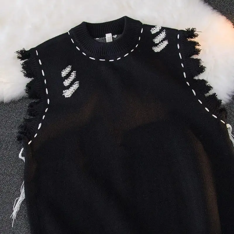 Knitted Sweaters for Men Hippi - Sewing Vest 评论和价格