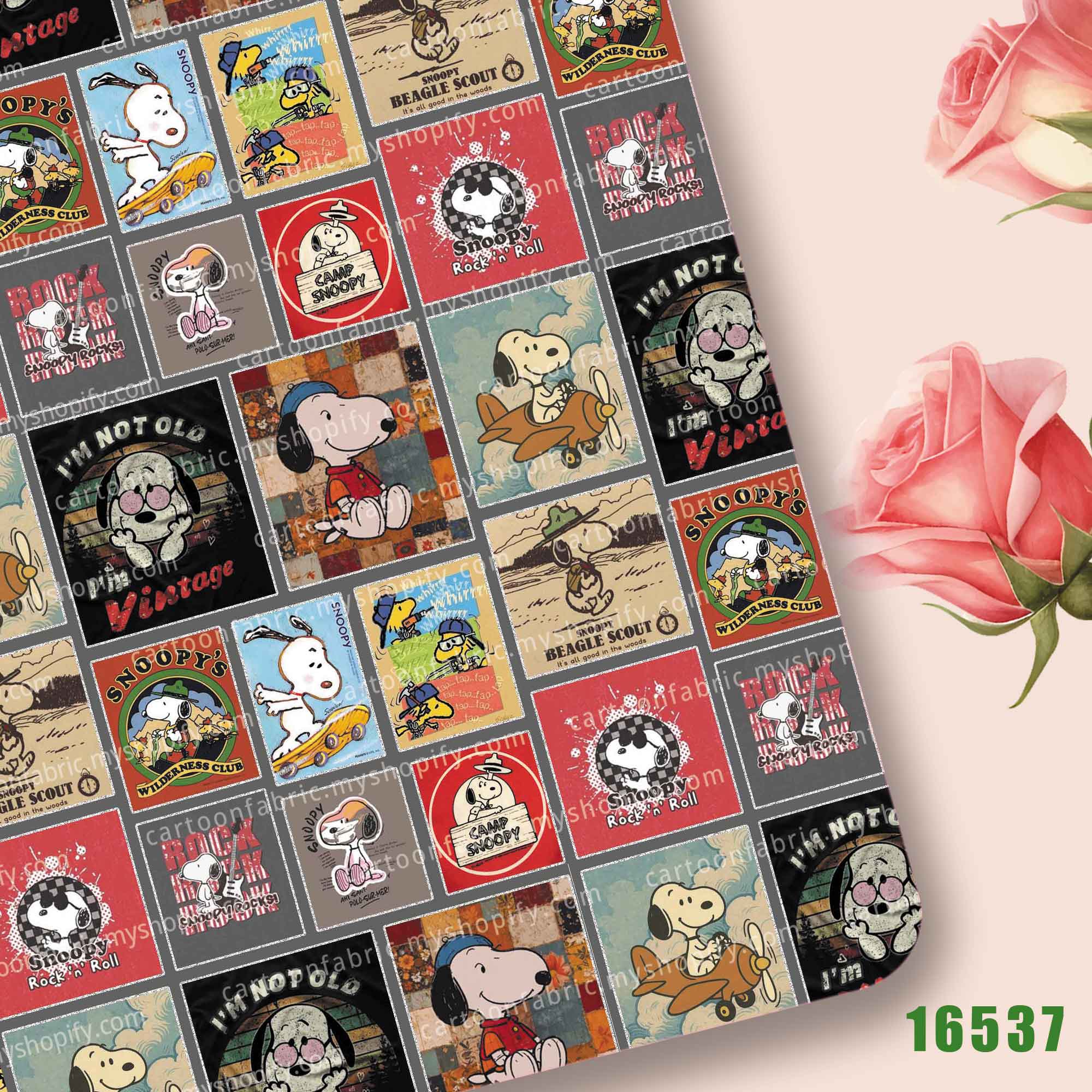TAKARA TOMY Snoopy Fabric140x5 - Textile For Sewing 评论和价格