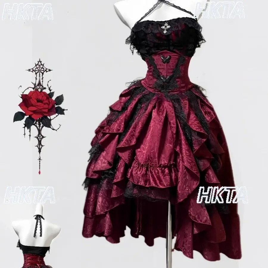 Dark Gothic Style Halter Long  - Sewing Vest 评论和价格
