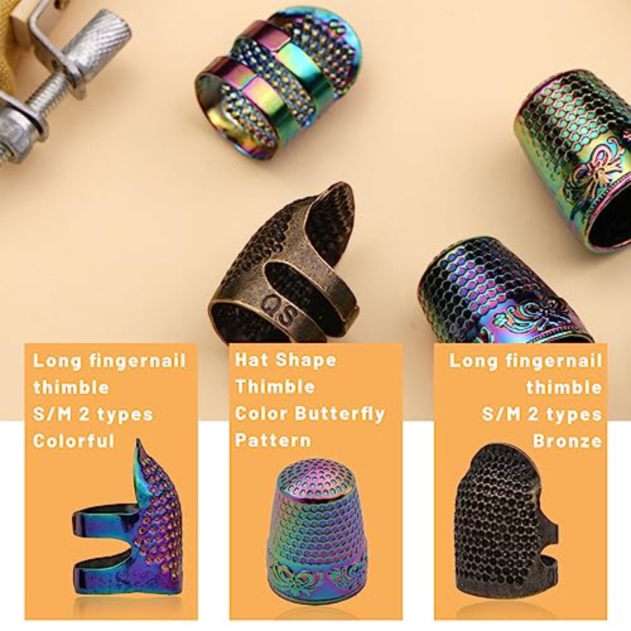 Thimbles for Hand Sewing, 6 PC - Sewing Thimble Metal 评论和价格