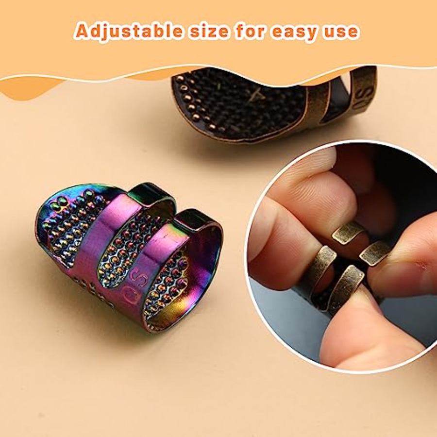 Thimbles for Hand Sewing, 6 PC - Sewing Thimble Metal 评论和价格