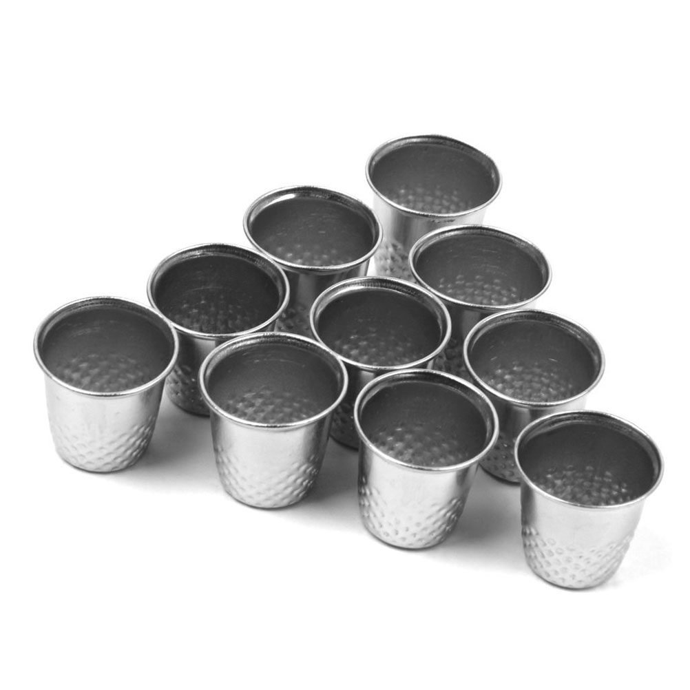 10Pcs Sewing Thimble Silver Ha - Sewing Thimble Metal 评论和价格