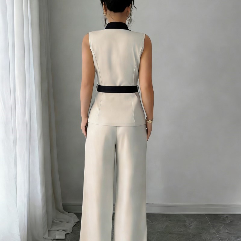Vest Suit Women Wide Leg Pants - Sewing Vest 评论和价格