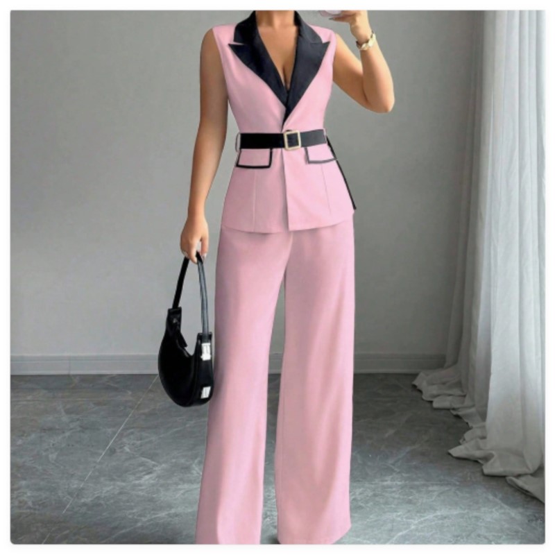 Vest Suit Women Wide Leg Pants - Sewing Vest 评论和价格