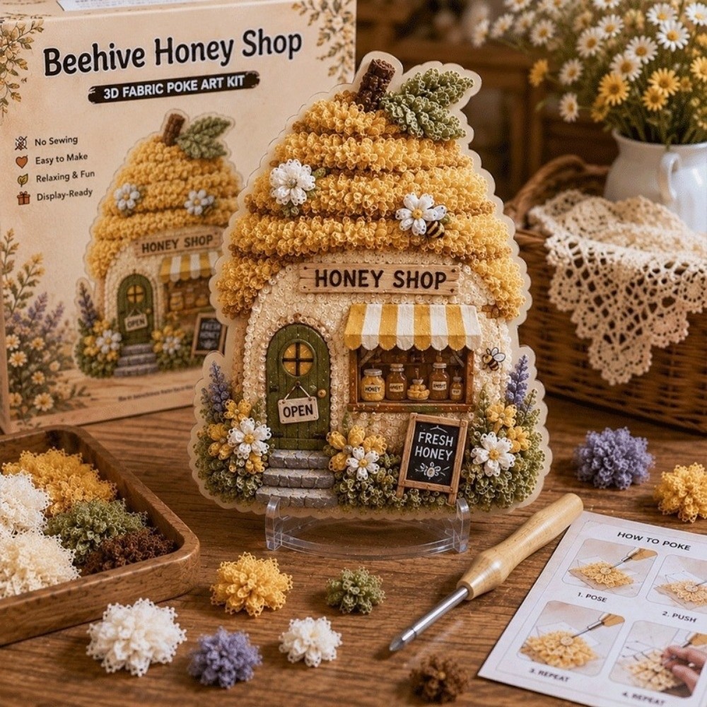House Scene Poke Art Kit Mushr - Sewing Textile Art 评论和价格