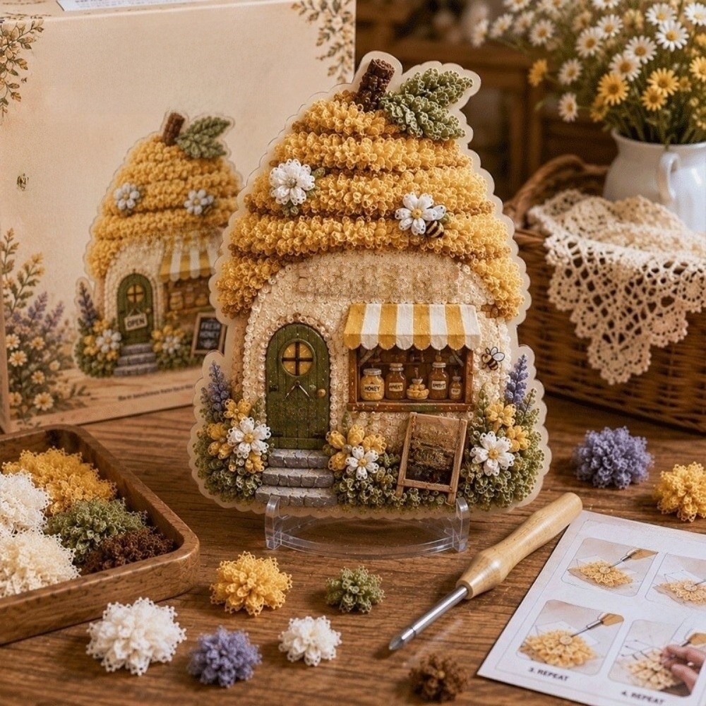 House Scene Poke Art Kit Mushr - Sewing Textile Art 评论和价格