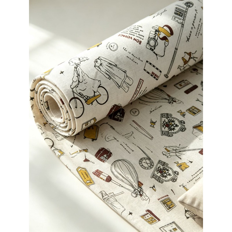 Mixed‑Blend Fabric with Girl P - Textile For Sewing 评论和价格