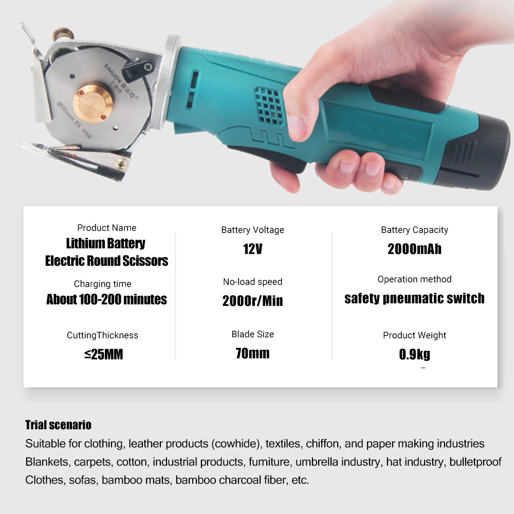 12V Electric Round Scissors Co - Rotary Cutter Fabric 评论和价格