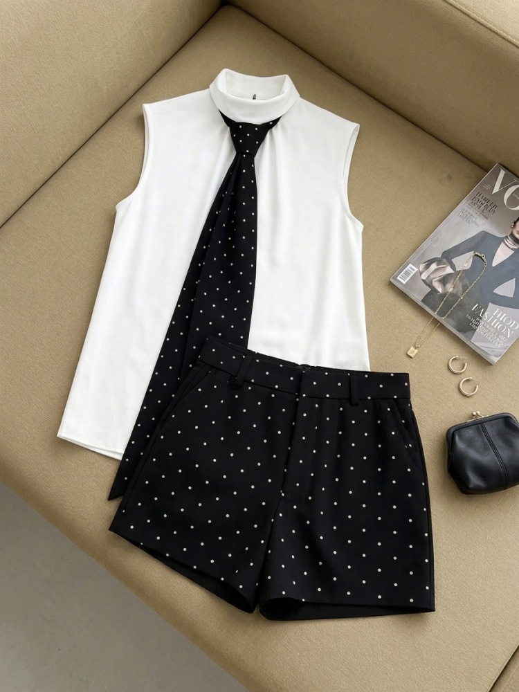 Old Money Tailored Shorts & Ve - Sewing Vest 评论和价格